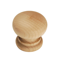 Natural Woodcraft Knob 1-1/4 inch Diameter Unfinished Wood