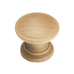 Natural Woodcraft Footed Knob 1-1/4 inch Diameter Unfinished Wood