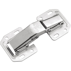Easy-On 90 Degree No Bore Frameless Hinge, Cadmium