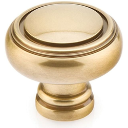 1-5/8 Inch Diameter Norwich Cabinet Knob, French Antique Brass