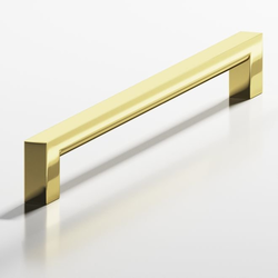 6 Inch Center to Center 745 Series Cabinet Pull, Polished Brass