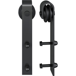 Surface Mount Barn Door Roller Only, Includes 1 Roller, Matte Black