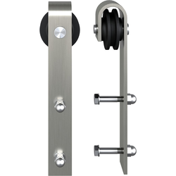 Surface Mount Barn Door Roller Only, Includes 1 Roller, Stainless Steel