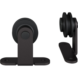 Top Mount Barn Door Roller Only, Includes 1 Roller, Matte Black