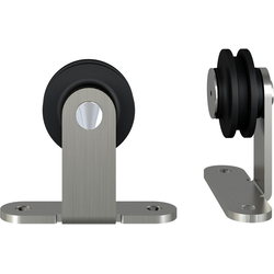 Top Mount Barn Door Roller Only, Includes 1 Roller, Stainless Steel