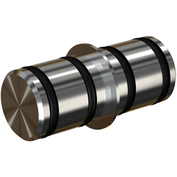 Barn Door Rail Connector for Round Rail, Stainless Steel