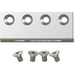Barn Door Rail Connector for Flat Rail, Stainless Steel