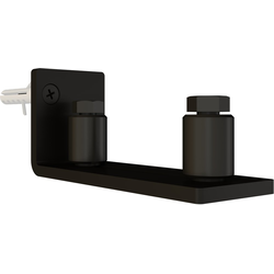 Adjustable Barn Door Stray Roller Floor Guide with Screws, Matte Black