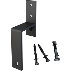 Barn Door Bypass Connector Brackets, Matte Black