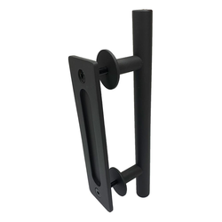 12 Inch (300 mm) Height Surface Mount Flush Barn Door Handle and Bar Pull, Oil Rubbed Bronze (Matte)