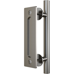 12 Inch (300 mm) Height Surface Mount Flush Barn Door Handle and Bar Pull, Stainless Steel