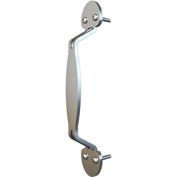 9-9/16 inch (243.6 mm) Height Rounded Barn Door Handle, Satin Nickel