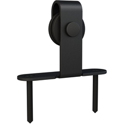 Flat Rail Top Mount Barn Door Roller Only, Matte Black