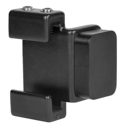 Door Stopper Pair for Flat Rail Mini Barn Door, Matte Black