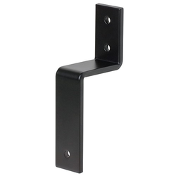 Mini Barn Door Bypass Connector Brackets, Matte Black