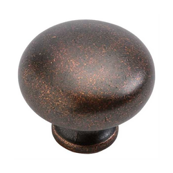 Cottage 1-1/4 Inch Diameter Dark Antique Copper Cabinet Knob