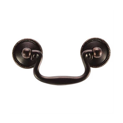 Manor House 2-1/2 Inch Center to Center Dark Antique Copper Cabinet Bail Pull