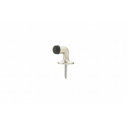 Angled Floor Door Bumper from Door Accessories Collection, Satin Nickel
