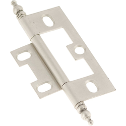 2-1/2 Inch Length Surface Face Mounted Hinge, Pair, Satin Nickel