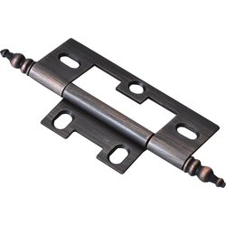 2-1/2 Inch Length Surface Face Mounted Hinge, Pair, Vintage Bronze