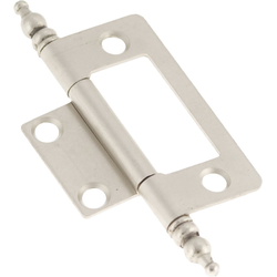 2 Inch Length Surface Face Mounted Hinge, Pair, Satin Nickel