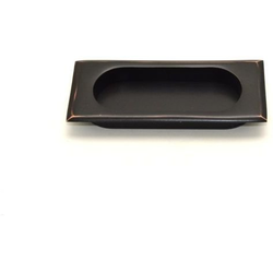 1-3/4 Inch Width x 4 Inch Height Rectangular Flush Pull, Oil Rubbed Bronze