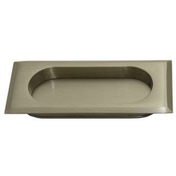 1-3/4 Inch Width x 4 Inch Height Rectangular Flush Pull, Satin Nickel