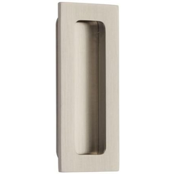 1-3/4 Inch Width x 4 Inch Height Modern Rectangular Flush Pull, Satin Nickel