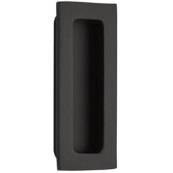 1-3/4 Inch Width x 4 Inch Height Modern Rectangular Flush Pull, Flat Black