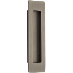 1-3/4 Inch Width x 6 Inch Height Modern Rectangular Flush Pull, Pewter