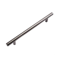 Metropolis 6-5/16 Inch Center to Center Black Nickel Vibed Cabinet Pull