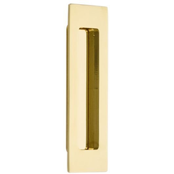 1-3/4 Inch Width x 6 Inch Height Modern Rectangular Flush Pull, Polished Brass Lifetime
