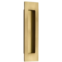 1-3/4 Inch Width x 6 Inch Height Modern Rectangular Flush Pull, French Antique Brass