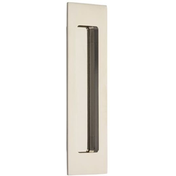 2 Inch Width x 7 Inch Height Modern Rectangular Flush Pull, Polished Nickel Lifetime
