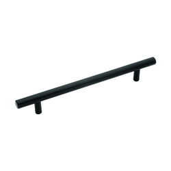 Metropolis 6-5/16 Inch Center to Center Matte Black Cabinet Pull