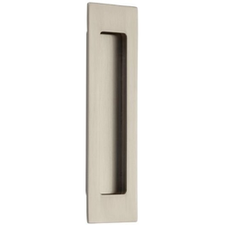 2 Inch Width x 7 Inch Height Modern Rectangular Flush Pull, Satin Nickel