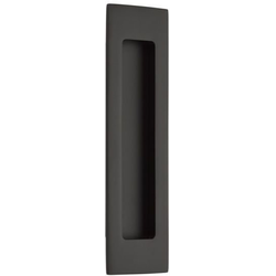 2 Inch Width x 7 Inch Height Modern Rectangular Flush Pull, Flat Black