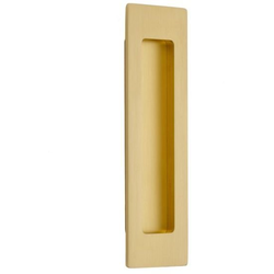 2 Inch Width x 7 Inch Height Modern Rectangular Flush Pull Satin Brass