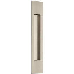 2 Inch Width x 10 Inch Height Modern Rectangular Flush Pull, Satin Nickel
