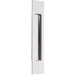 2 Inch Width x 10 Inch Height Modern Rectangular Flush Pull, Polished Chrome