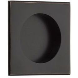 2-1/2 Inch Width x 2-1/2 Inch Height Square Flush Pull, Oil Rubbed Bronze