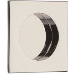2-1/2 Inch Width x 2-1/2 Inch Height Square Flush Pull, Polished Nickel