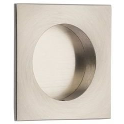 2-1/2 Inch Width x 2-1/2 Inch Height Square Flush Pull, Satin Nickel