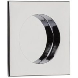 2-1/2 Inch Width x 2-1/2 Inch Height Square Flush Pull, Polished Chrome