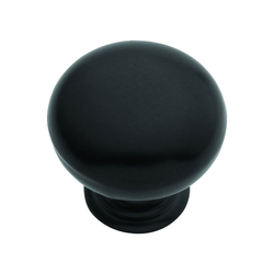 Modus 1 Inch Diameter Matte Black Cabinet Knob
