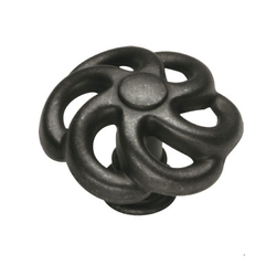 Charleston Blacksmith 1-1/2 Inch Diameter Black Iron Cabinet Knob