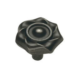Charleston Blacksmith 1-1/4 Inch Diameter Black Iron Cabinet Knob