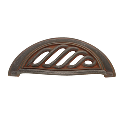 Charleston Blacksmith 3 Inch Center to Center Rustic Iron Cabinet Cup Pull