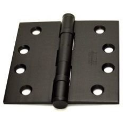 Pair of 4 Inch Width x 4 Inch Height Square Solid Brass Heavy Duty Ball Bearing Hinges, Oil Rubbed Bronze
