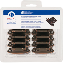 Surface Self-Closing Flush Hinge, Pack of 10 Pairs, Oil Rubbed Bronze